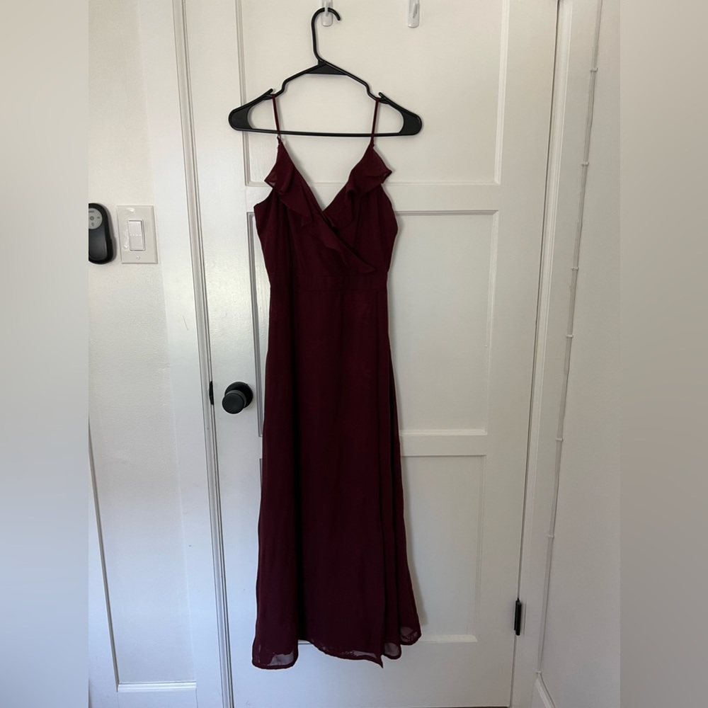 Lulus Burgundy Bridesmaid Dress